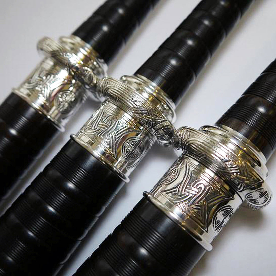 David Naill Bagpipes - #6 (Engraved Silver) Ferrules