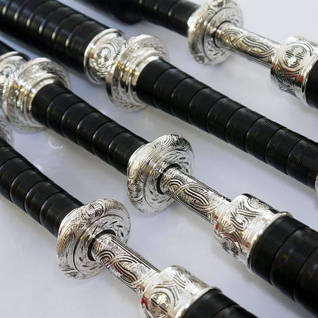 David Naill Bagpipes - #6 (Engraved Silver) Projecting Mounts