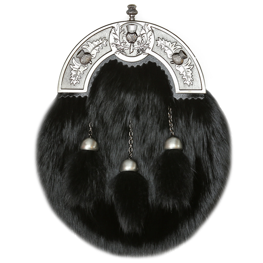 Dress Antique Thistle Sporran Black