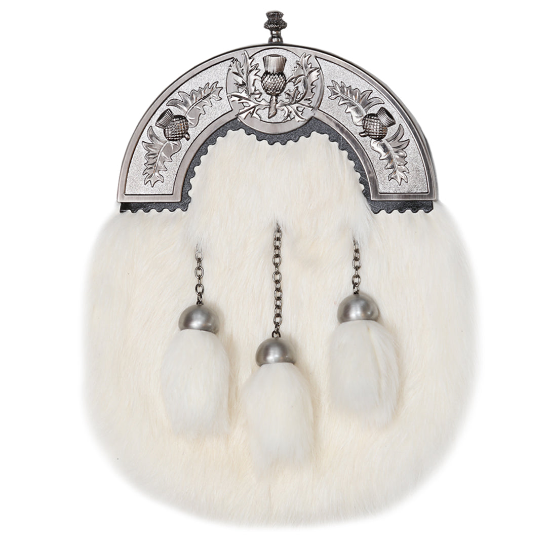 Dress Antique Thistle Sporran White