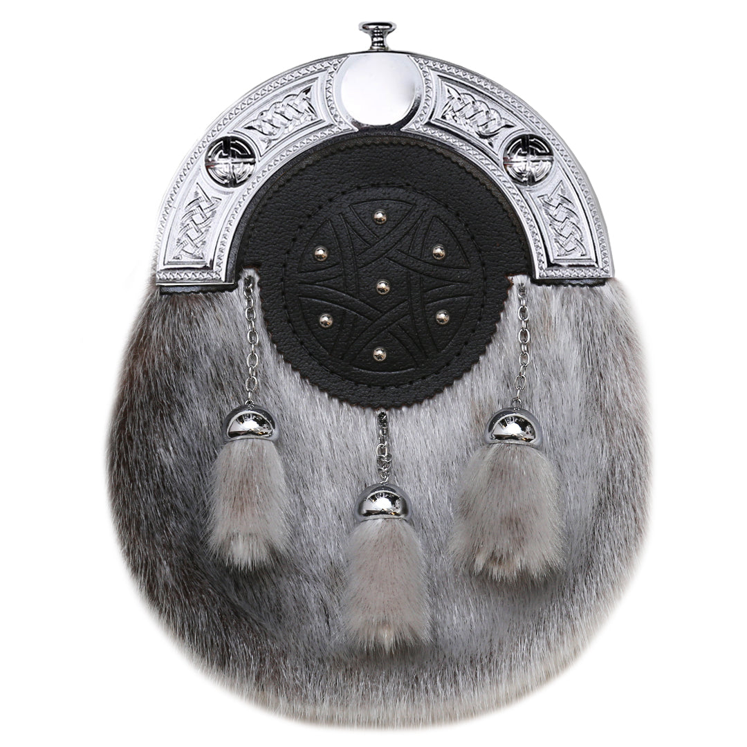 Dress Sealskin and Leather Sporran