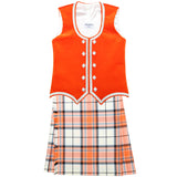 Dress Tangerine McKellar Kiltie Outfit
