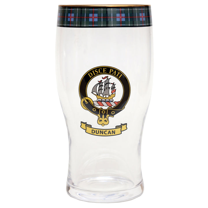 Clan Crest Beer Glass - Duncan