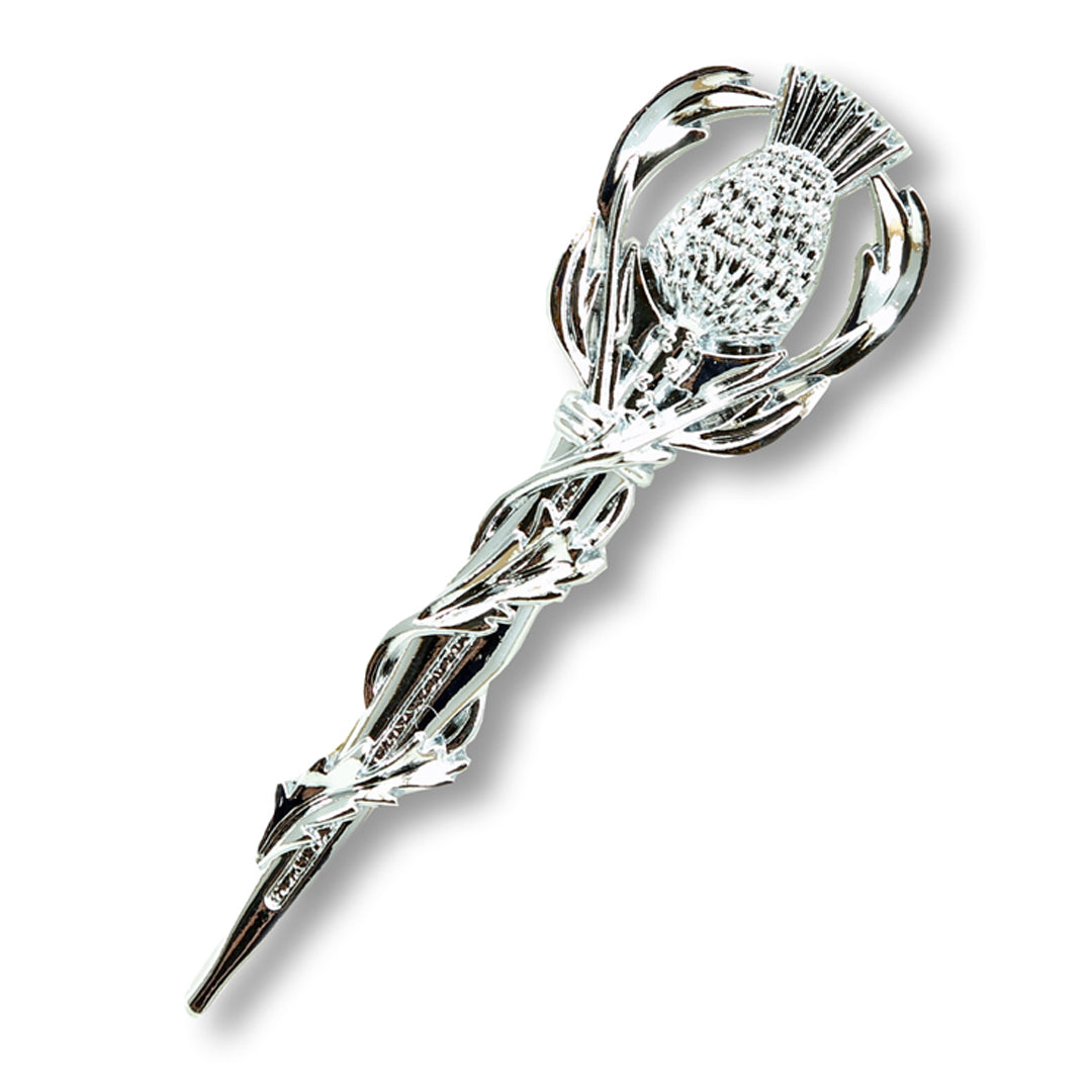 Economy Thistle Kilt Pin (Chrome)