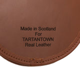 Embossed Lion Semi-Dress Brown Leather Sporran Back