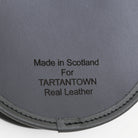 Embossed Stag Semi-Dress Grey Leather Sporran Back
