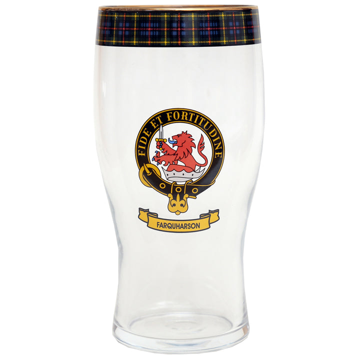 Clan Crest Beer Glass - Farquharson