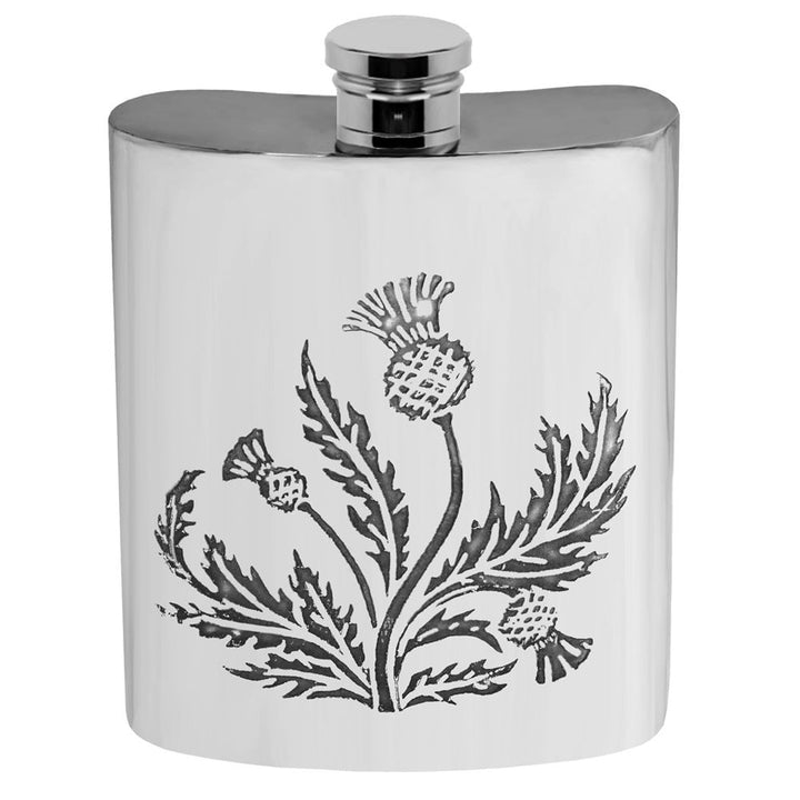 Flask - Pewter Thistle