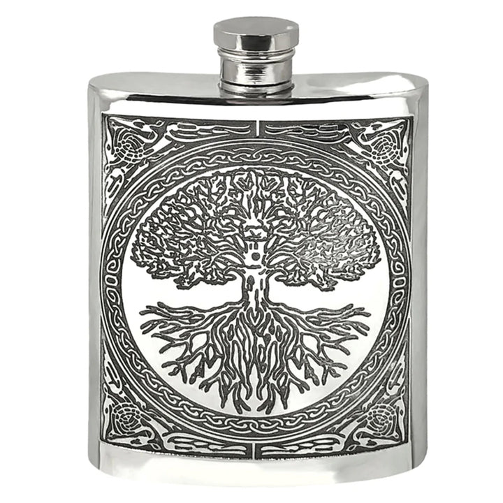 Flask - Pewter Tree of Life