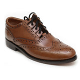 Ghillie Brogue Shoes - Brown Deluxe - Angle