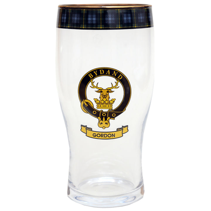 Clan Crest Beer Glass - Gordon
