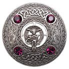 Clan Crest Brooch - Gordon Amethyst