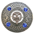Clan Crest Brooch - Gordon Sapphire