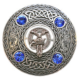 Clan Crest Brooch - Gordon Sapphire