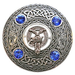 Clan Crest Brooch - Gordon Sapphire