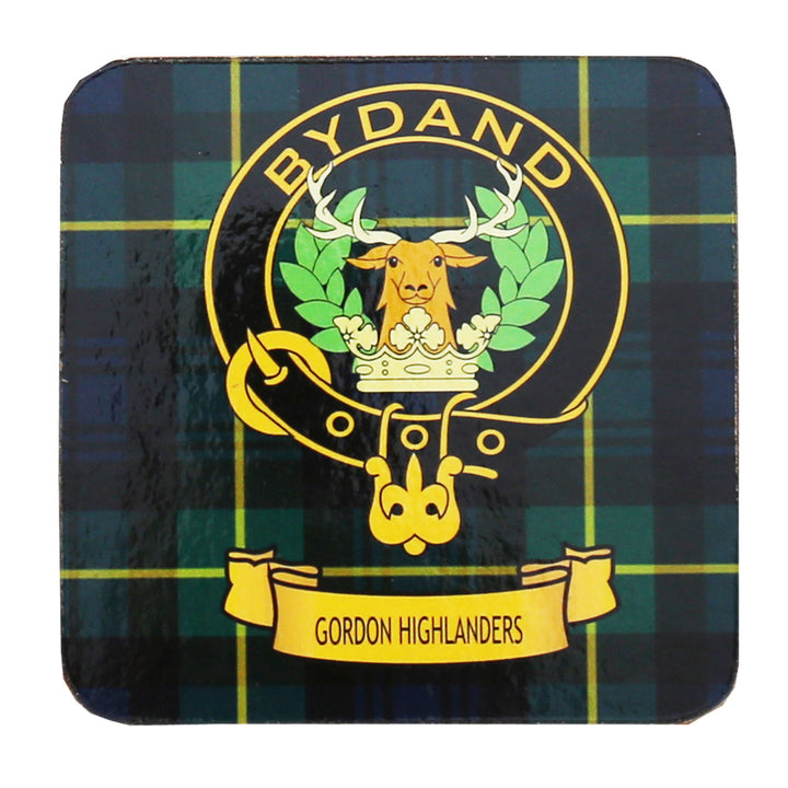 Clan Crest Drink Coaster - Gordon Highlanders