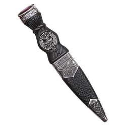 Clan Crest Sgian Dubh - Gordon Amethyst Stone