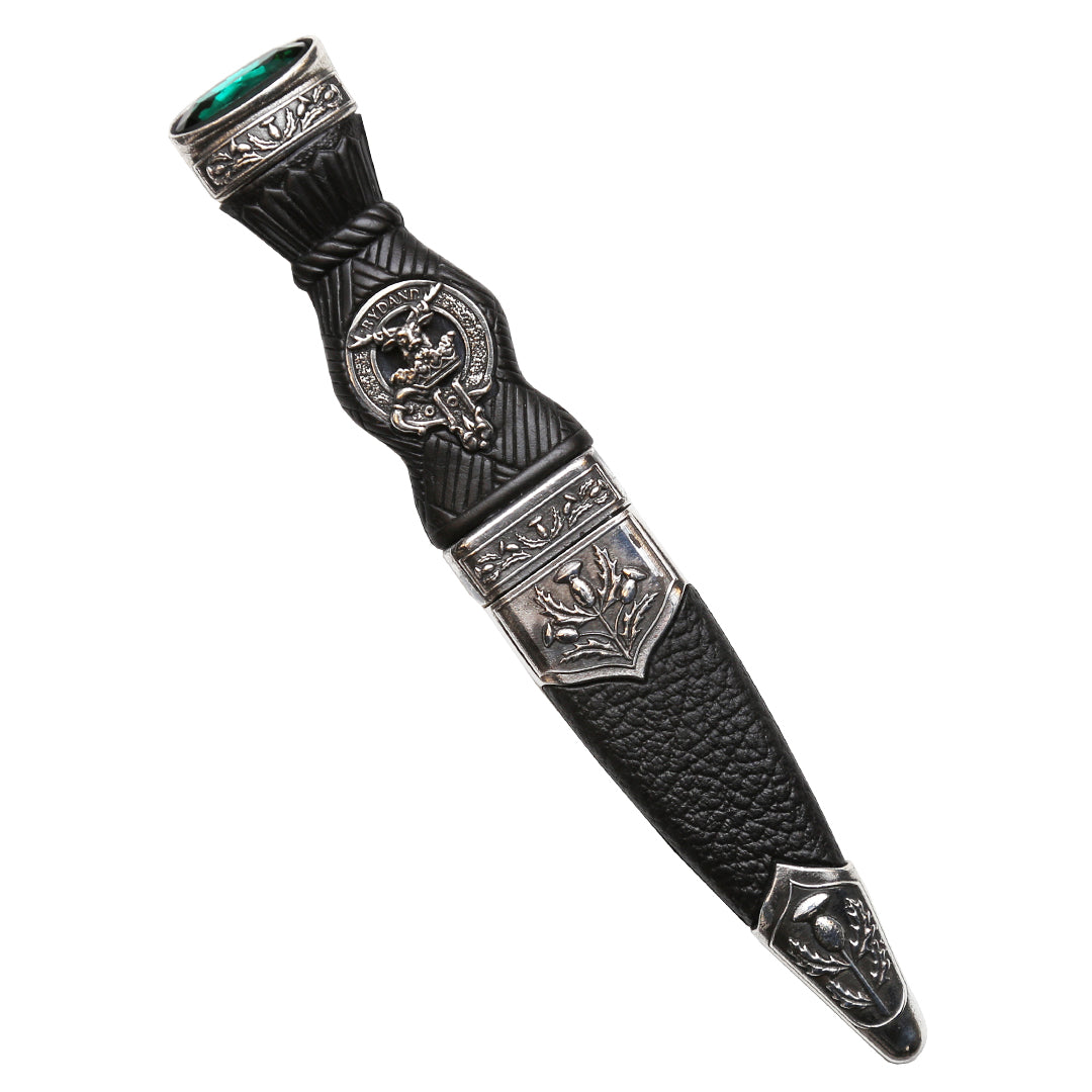 Clan Crest Sgian Dubh - Gordon Emerald Stone