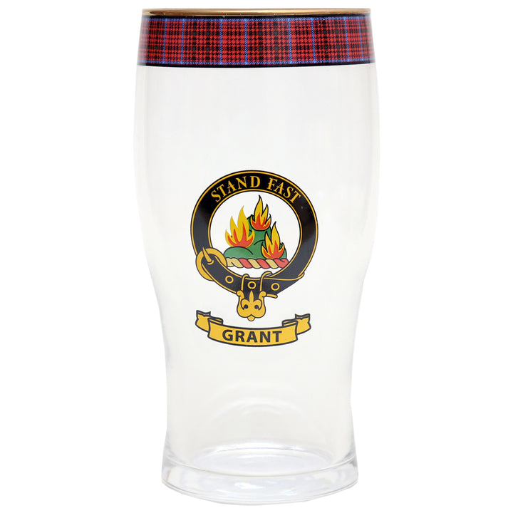 Clan Crest Beer Glass - Grant