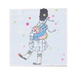 Greeting Card - Blue Piper