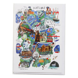 Greeting Card - Scotland Mapped Out