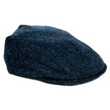Harris Tweed Flat Cap - Herringbone Blue