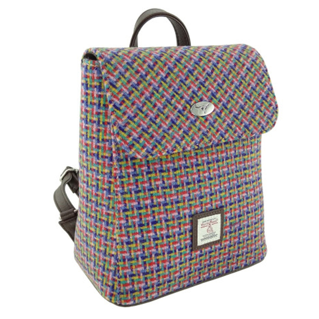 Harris Tweed Mini Backpack Rainbow