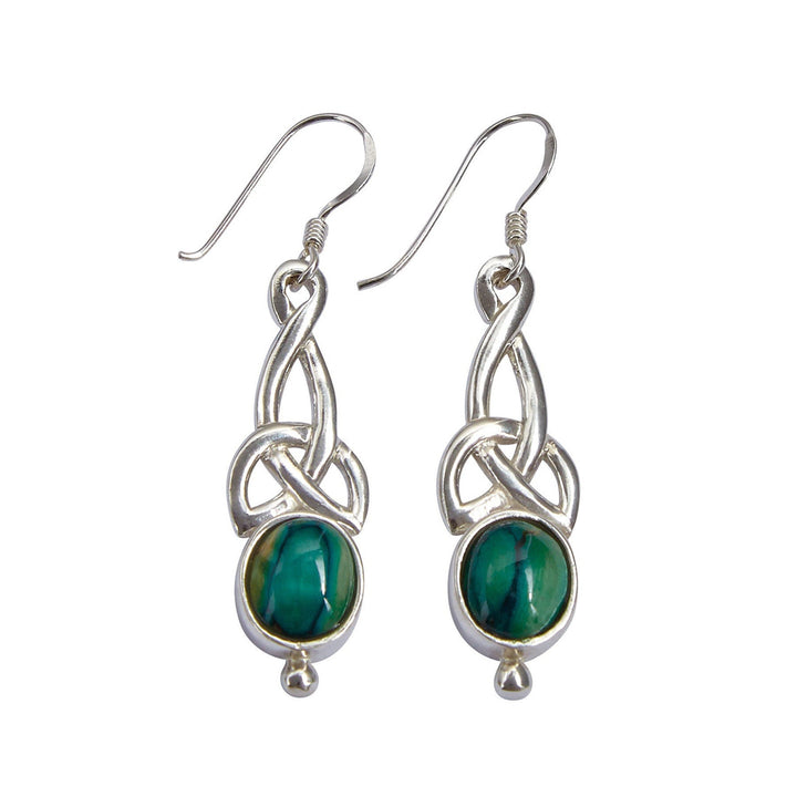 HeatherGems - Celtic Silver Earrings