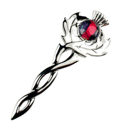HeatherGems Thistle Kilt Pin