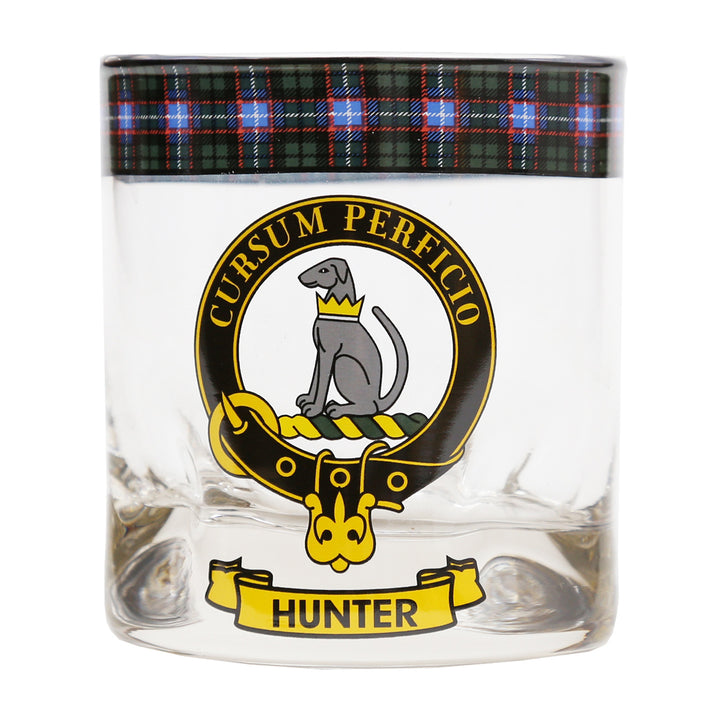 Clan Crest Whisky Glass - Hunter