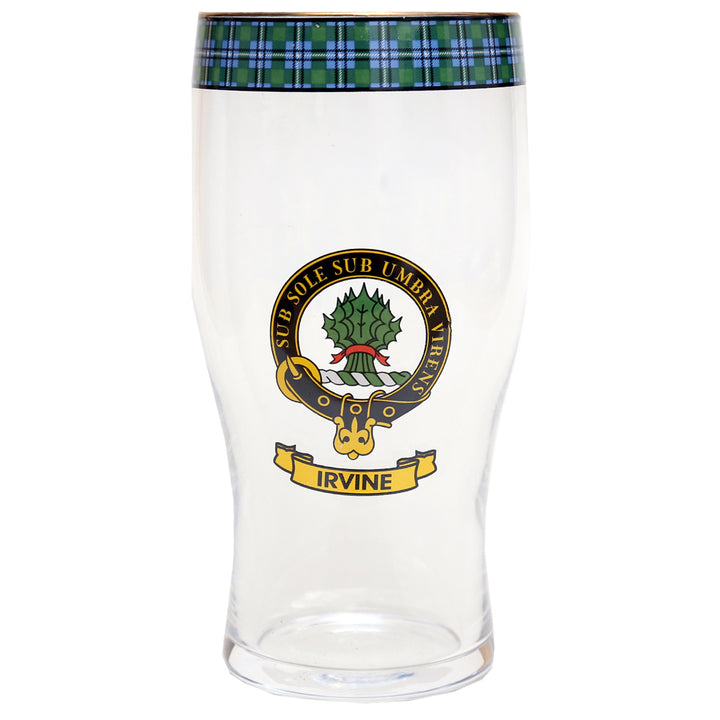 Clan Crest Beer Glass - Irvine