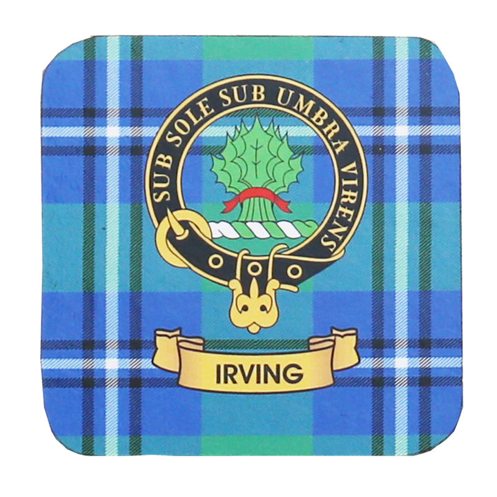 Clan Crest Drink Coaster - Irving