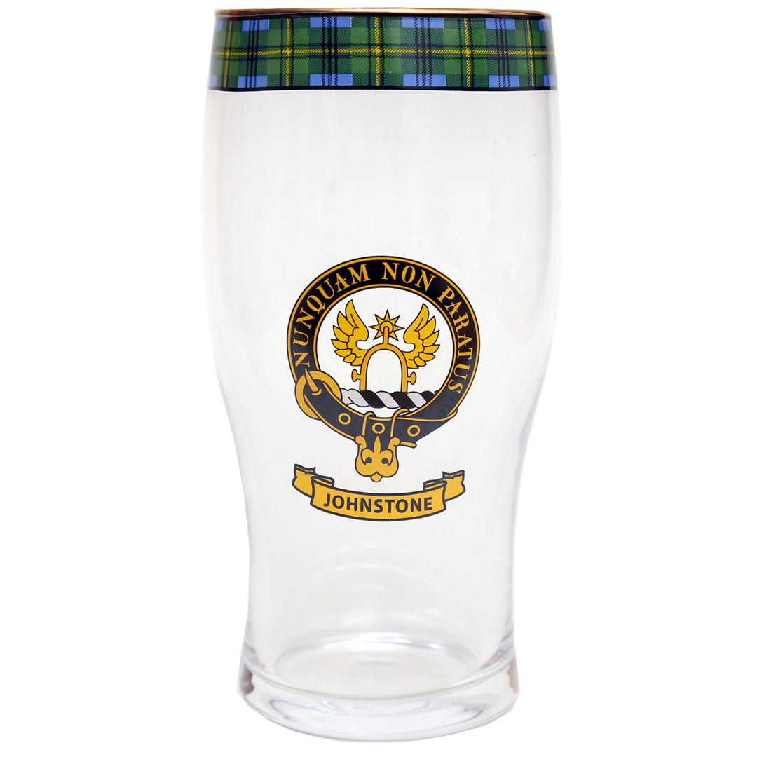 Clan Crest Beer Glass - Johnstone