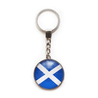 Keychain - Glass Round Saltire