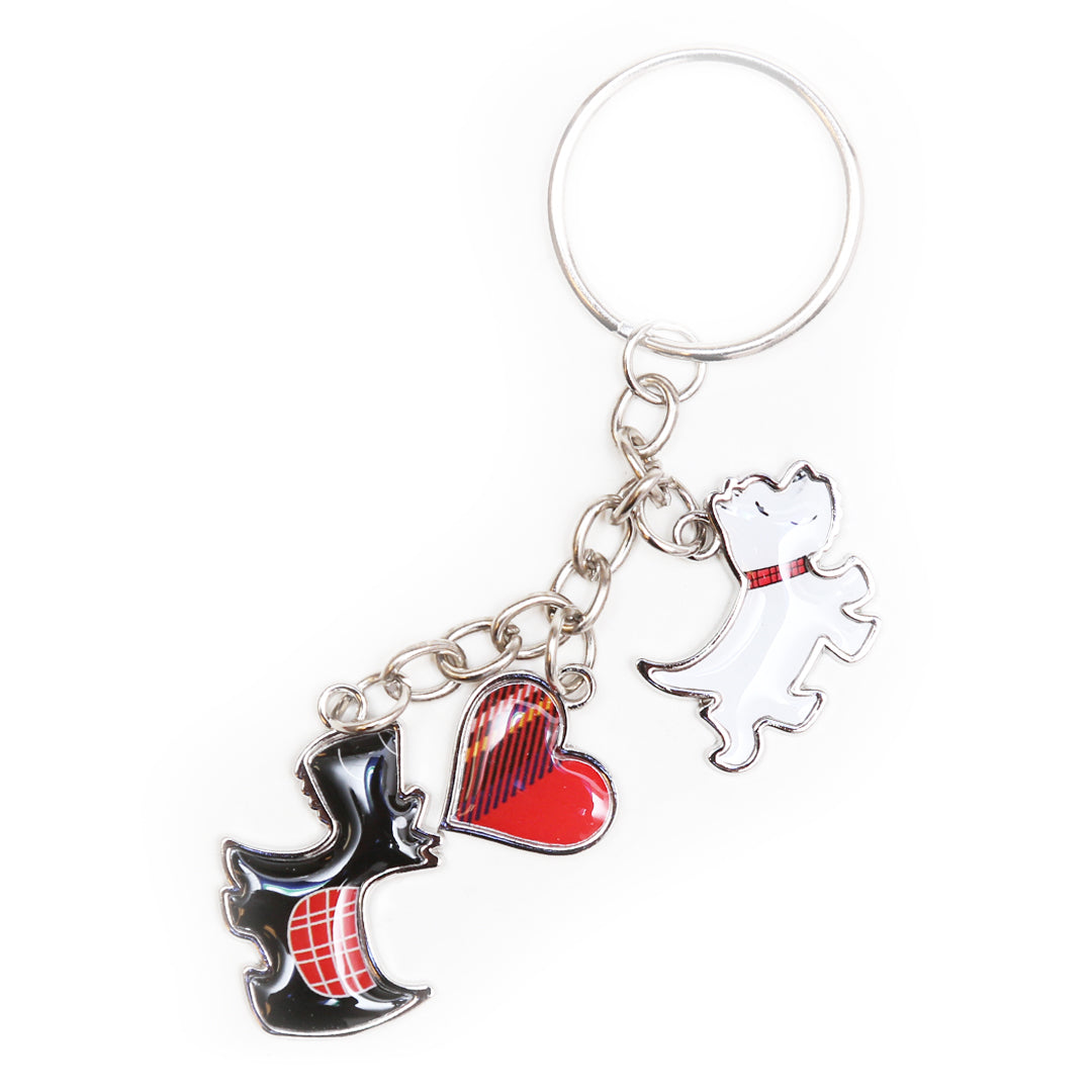 Keychain - Scottie and Westie Charm