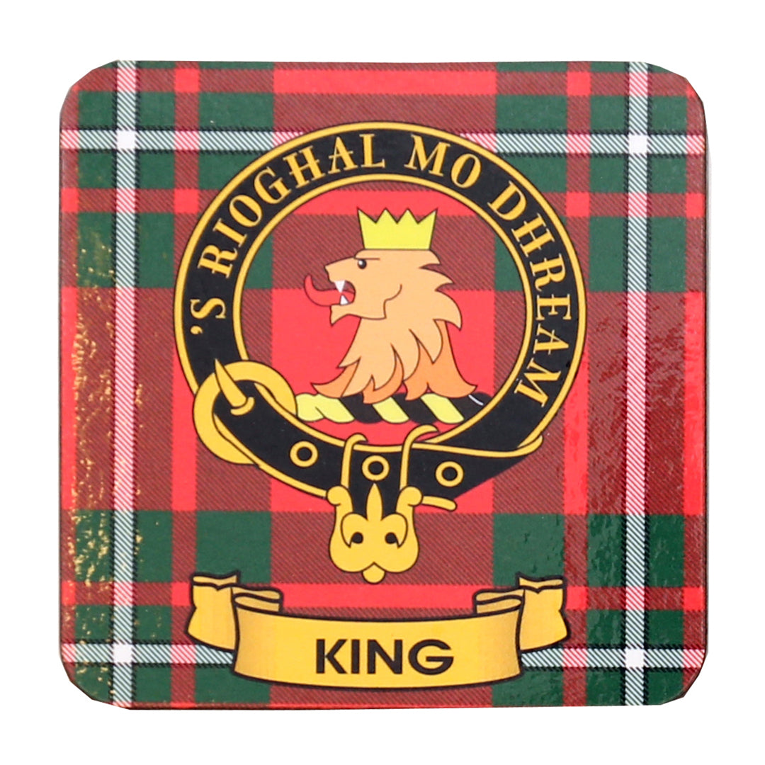 Clan Crest Drink Coaster - King