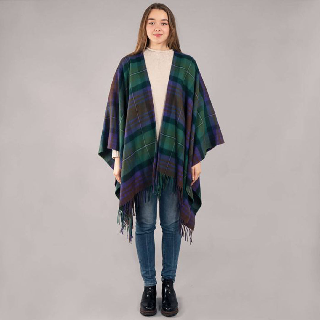 Lambswool Tartan Cape - Isle of Skye Front