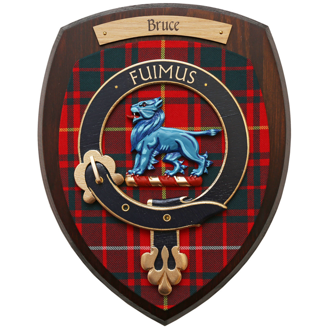 Large Bruce Wall Plaque Dark Wood