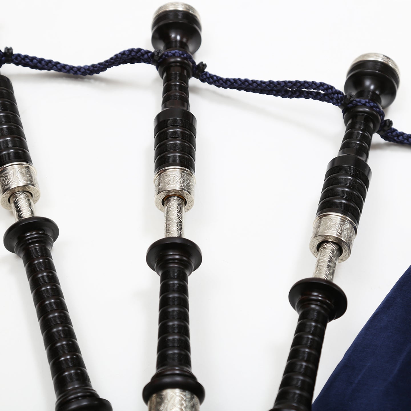 Lee and Sons Bagpipes - #2 Hand-Engraved Angle