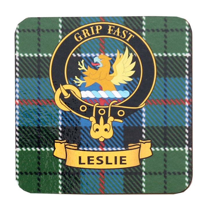 Clan Crest Drink Coaster - Leslie