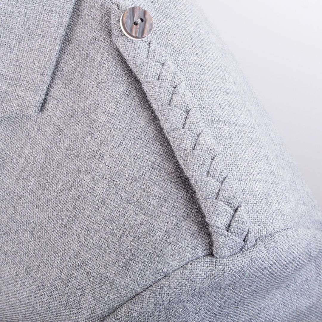 Light Grey Arrochar Braemar Tweed Jacket Shoulder