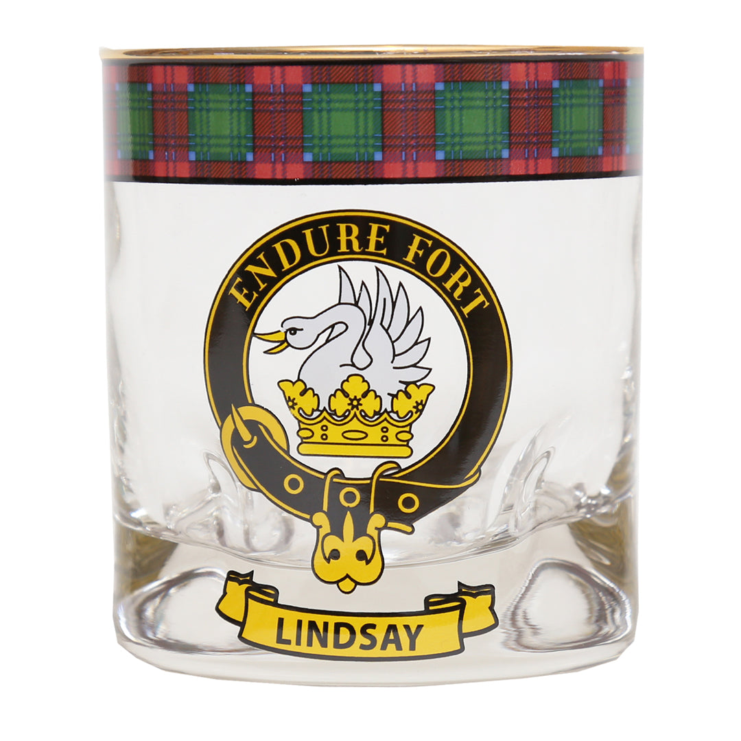 Clan Crest Whisky Glass - Lindsay