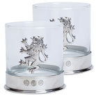 Lion Rampant Pewter Whisky Glass Set (2)