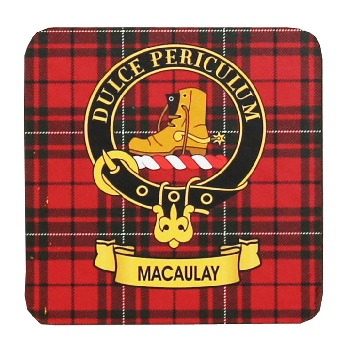 Clan Crest Drink Coaster - MacAulay