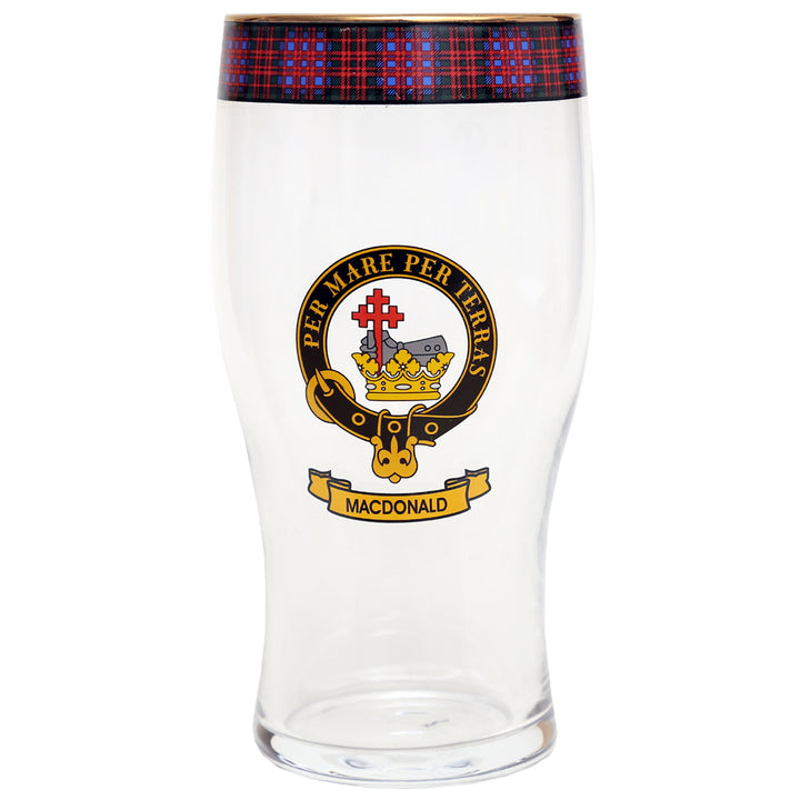 Clan Crest Beer Glass - MacDonald