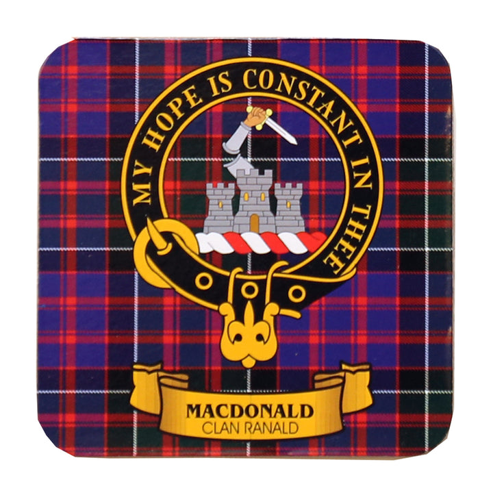 Clan Crest Drink Coaster - MacDonald of Clan Ranald