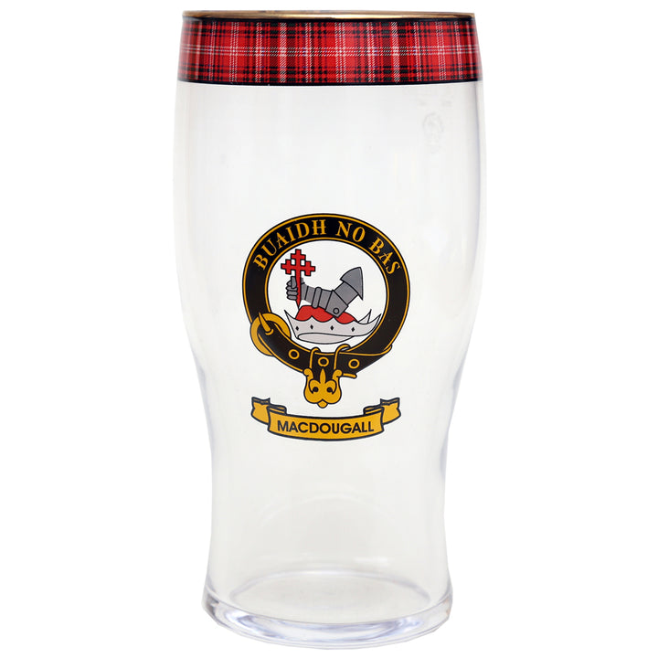 Clan Crest Beer Glass - MacDougall