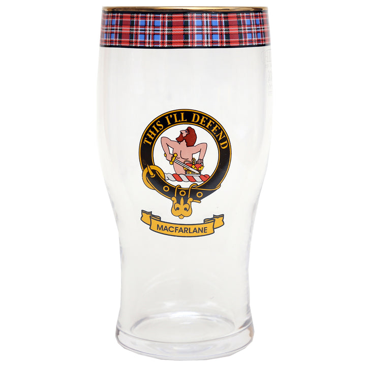 Clan Crest Beer Glass - MacFarlane