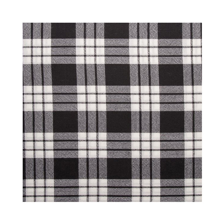 Tartan Pocket Square - MacFarlane Black and White