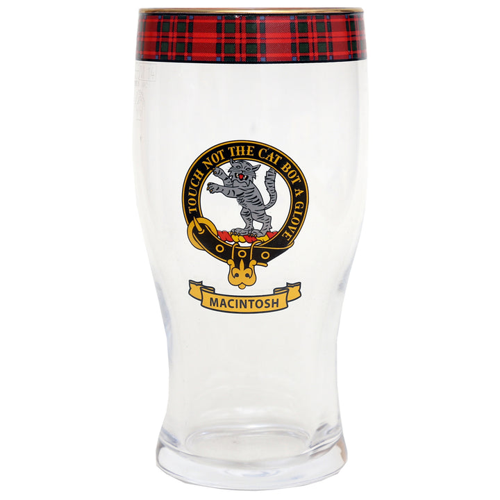 Clan Crest Beer Glass - MacIntosh